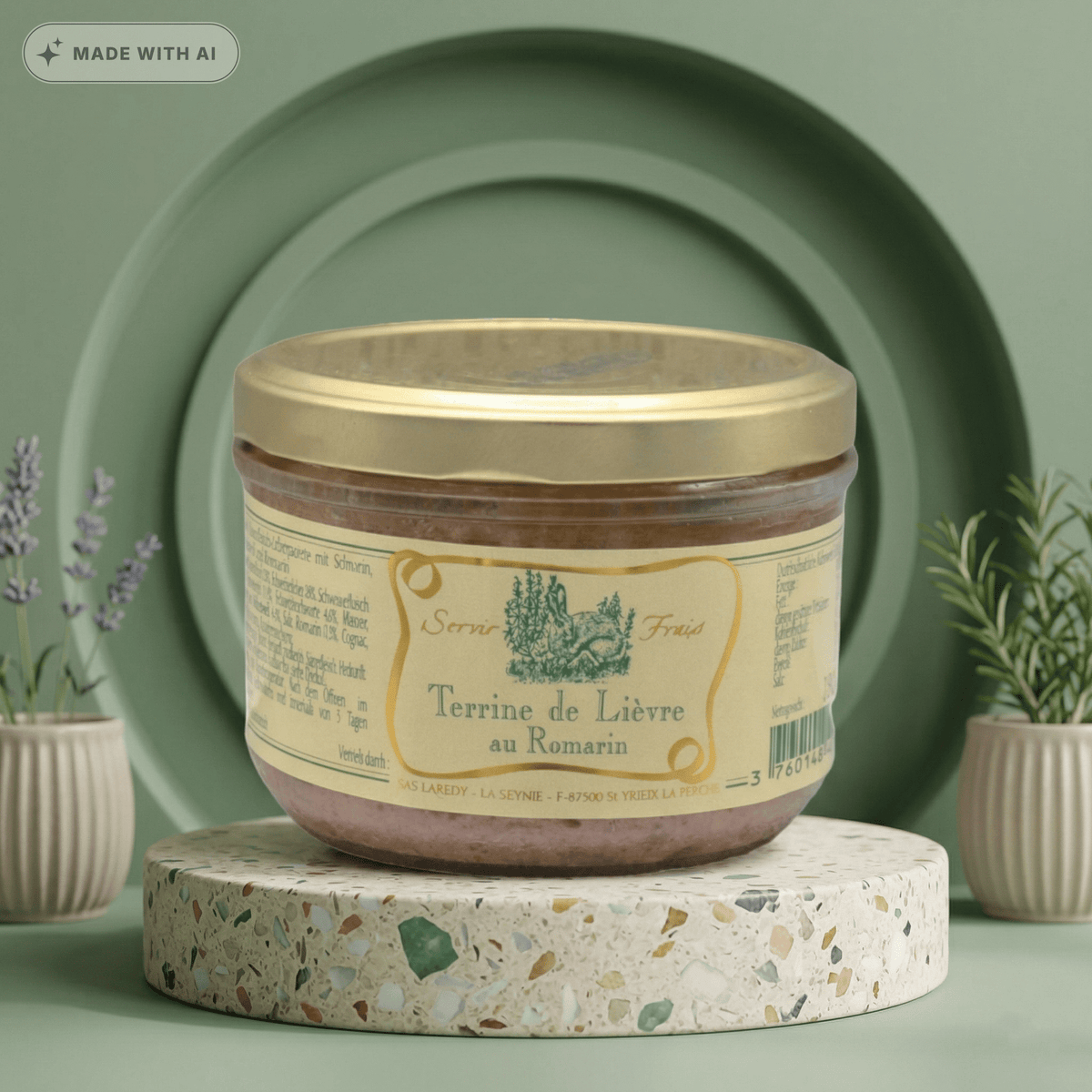 Hasenterrine mit Rosmarin LAREDY - Delikatess Express