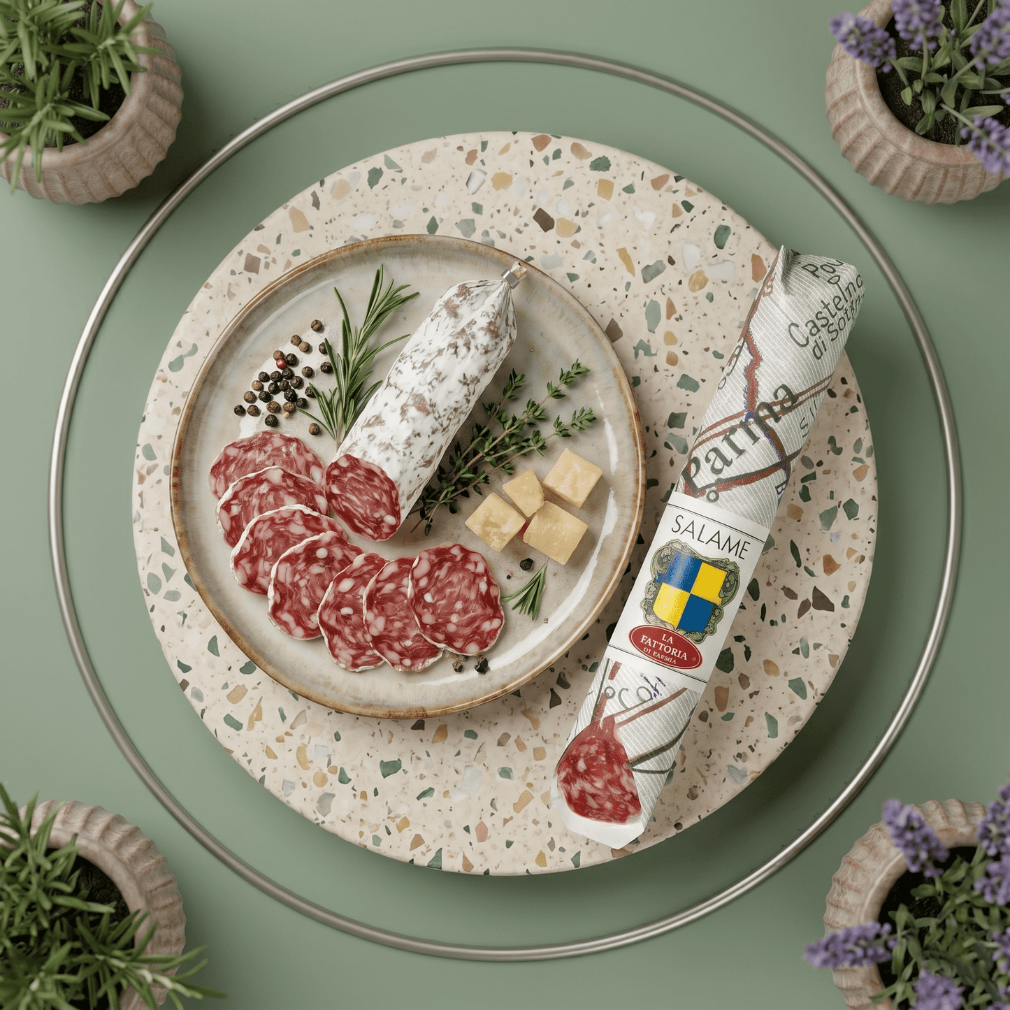 Italienische Salami - 'della Fattoria' - LA FATTORIA DI PARMA - Delikatess Express