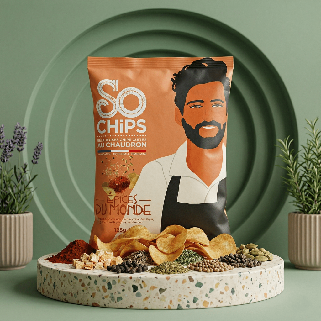 Kartoffelchips mit Gewürzen der Welt - SO CHIPS - Delikatess Express