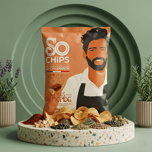Kartoffelchips mit Gewürzen der Welt - SO CHIPS - Delikatess Express