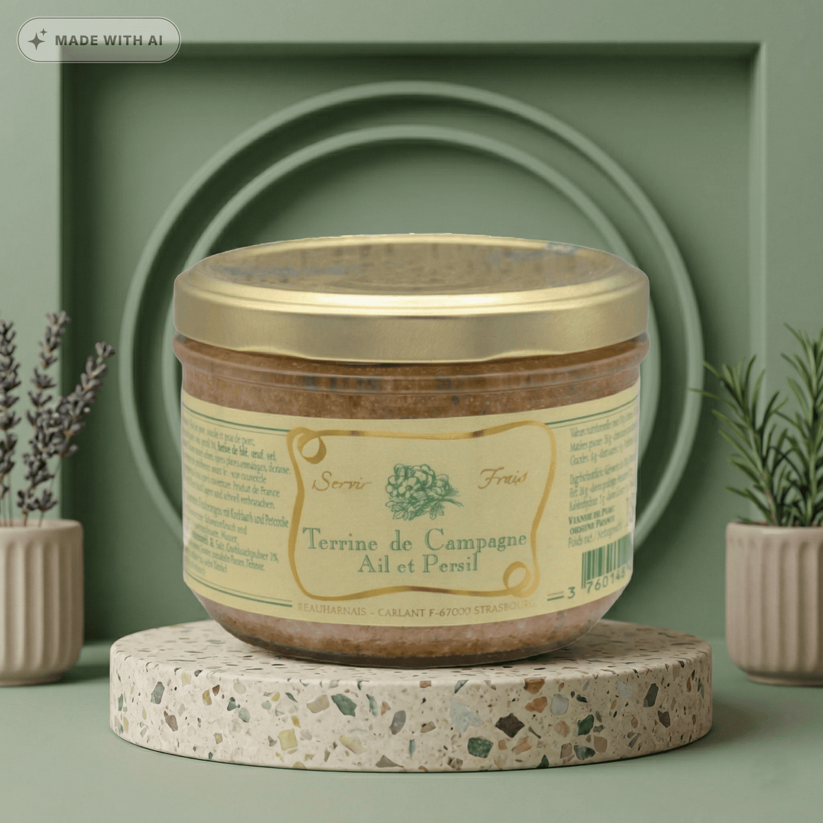 Landterrine mit Knoblauch und Petersilie LAREDY - Delikatess Express