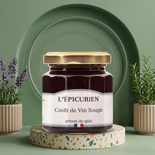 L'ÉPICURIEN Rotwein-Confit – Französisches Premium-Weingelee - Delikatess Express