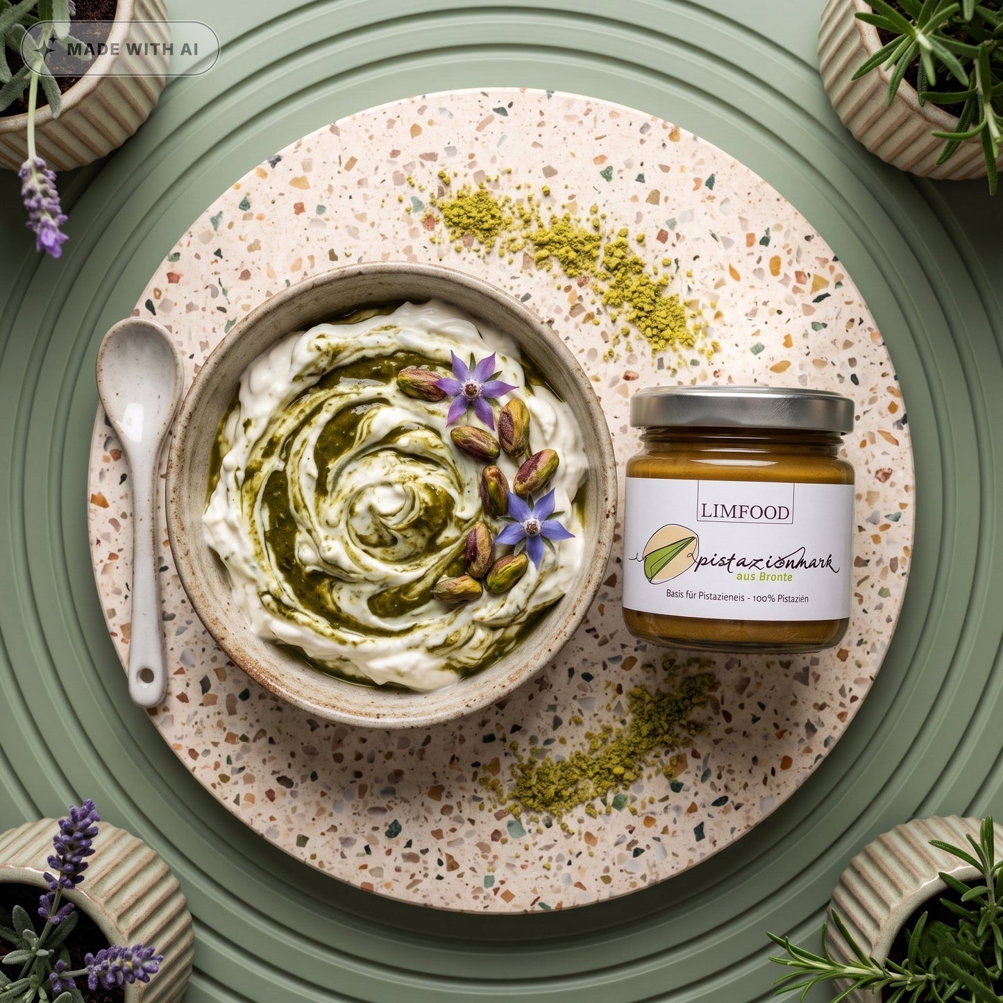 LIMFOOD 100% reines Pistazienmark aus Bronte – Premium Pistazienpaste - Delikatess Express