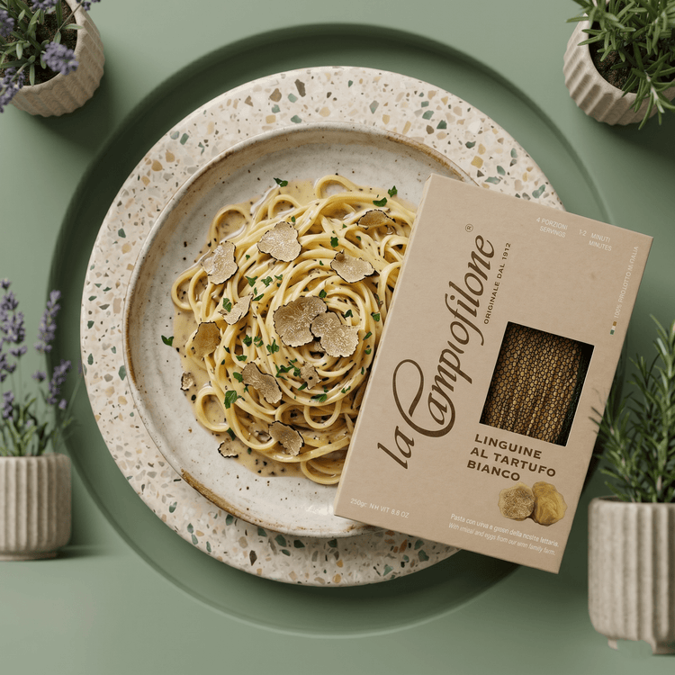 Linguine weißer Trüffel - Eierbandnudeln von CAMPOFILONE - Delikatess Express