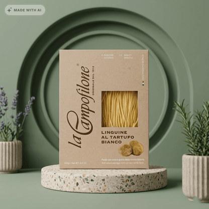 Linguine weißer Trüffel - Eierbandnudeln von CAMPOFILONE - Delikatess Express