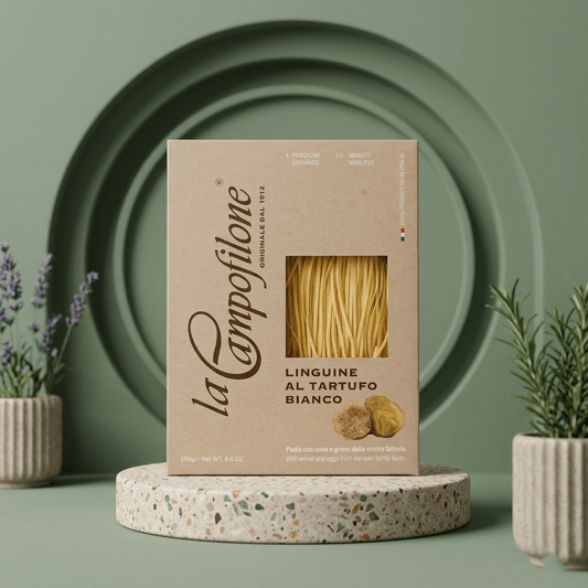 Linguine weißer Trüffel - Eierbandnudeln von CAMPOFILONE - Delikatess Express