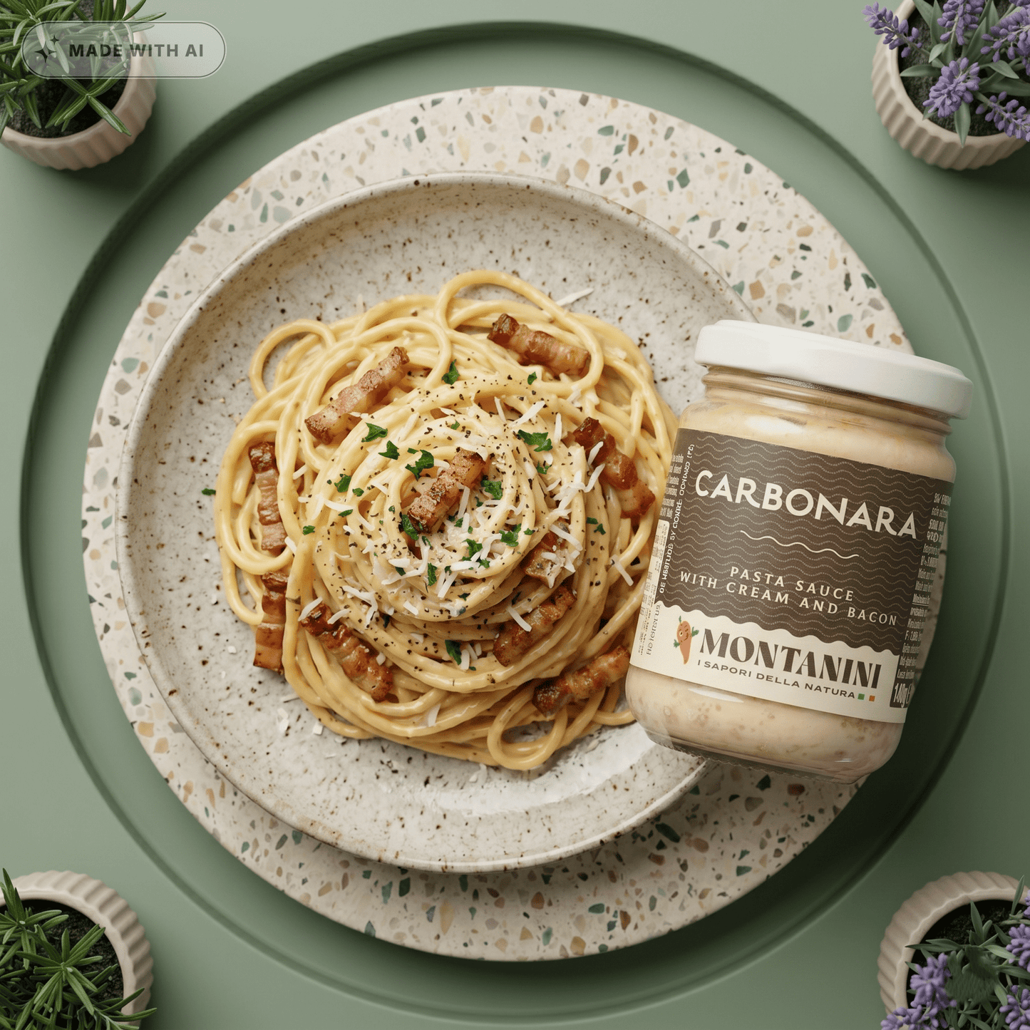 MONTANINI Carbonara Sauce - Die Perfekte Wahl! - Delikatess Express