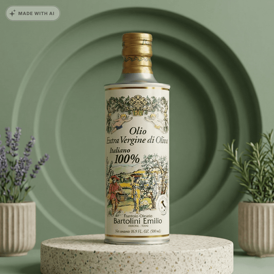 Natives Olivenöl Extra Angeli (500 ml Metalldose) – Kaltgepresstes Premium-Olivenöl - Delikatess Express