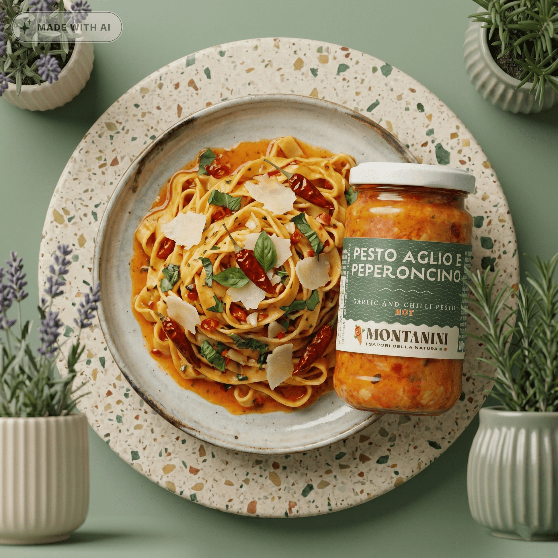 Pesto - Knoblauch & scharfe Paprika von MONTANINI - Delikatess Express