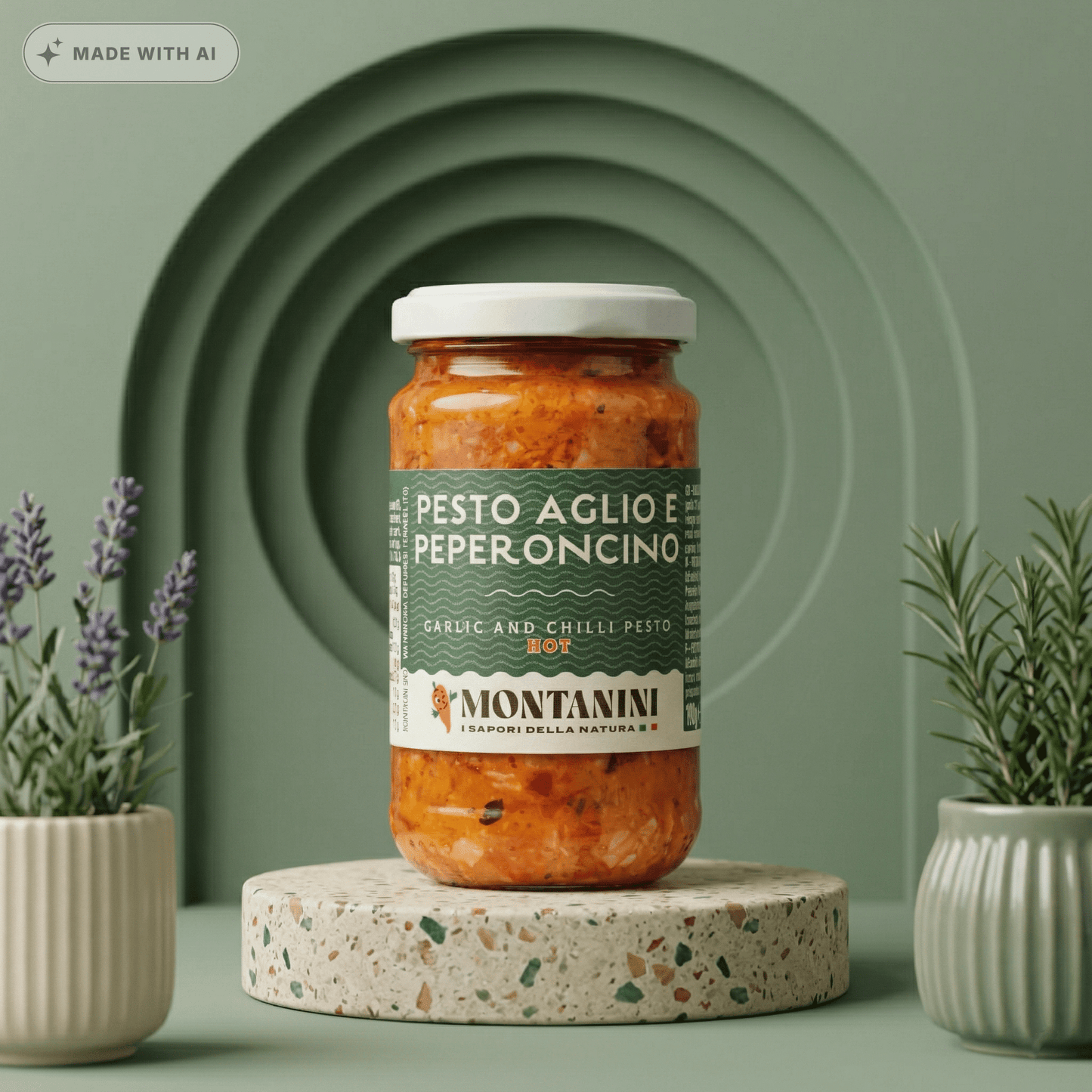 Pesto - Knoblauch & scharfe Paprika von MONTANINI - Delikatess Express