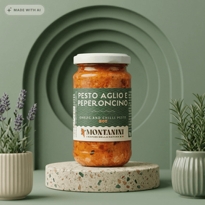 Pesto - Knoblauch & scharfe Paprika von MONTANINI - Delikatess Express