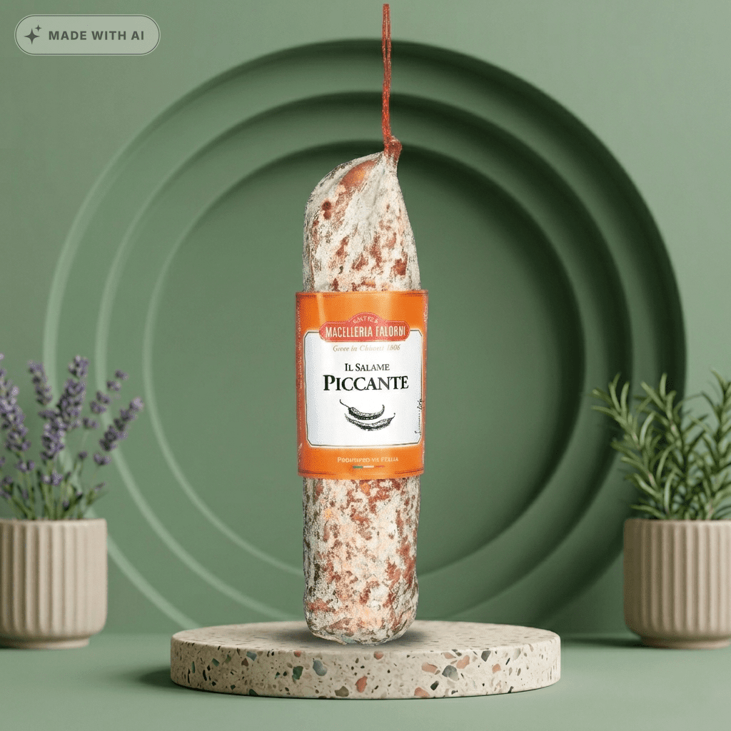 Pikante Salami mit Peperoni - Salame piccante FALORNI - Delikatess Express