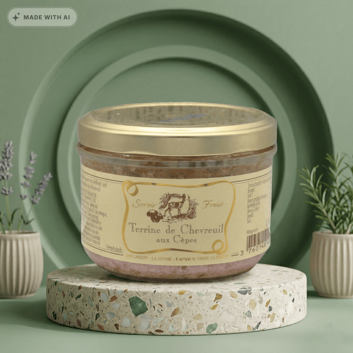Rehterrine mit Steinpilzen LAREDY - Delikatess Express