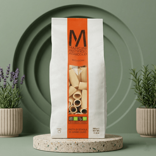 Rigatoni Röhrennudeln, Hartweizenpasta von Pasta Mancini - Delikatess Express