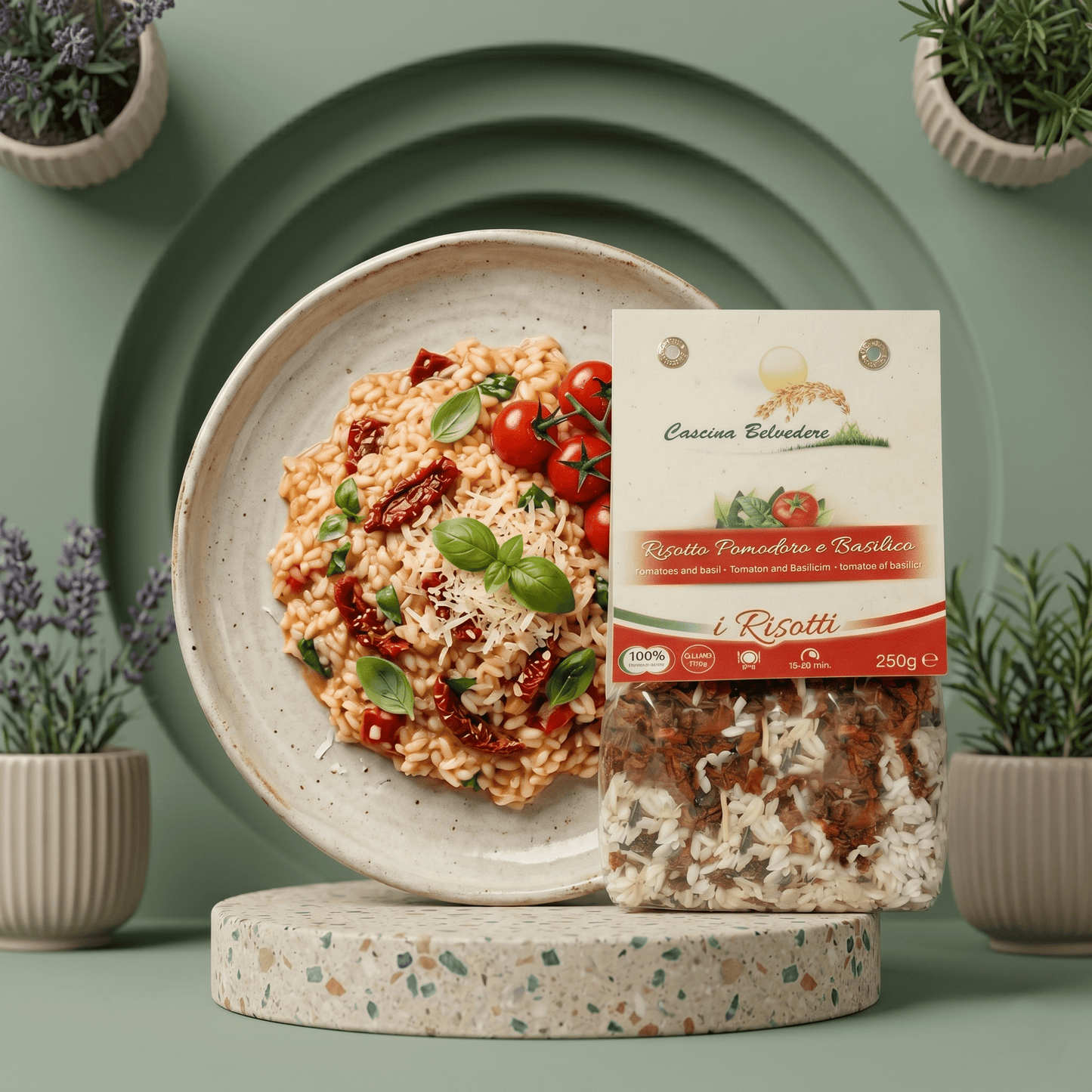 Risotto - Tomaten & Basilikum - CASCINA BELVEDERE - Delikatess Express