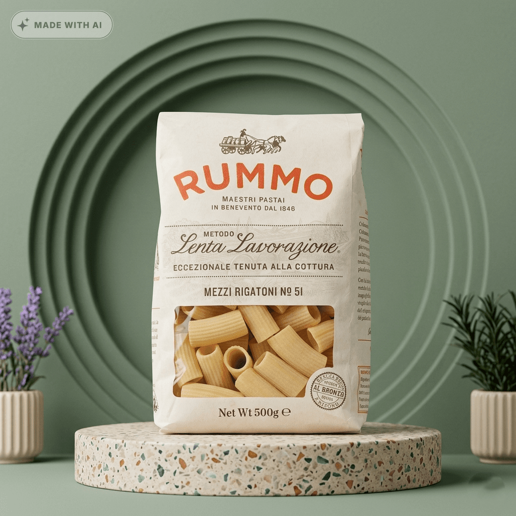 RUMMO Mezzi Rigatoni N°51 - Authentische italienische Pasta - Delikatess Express