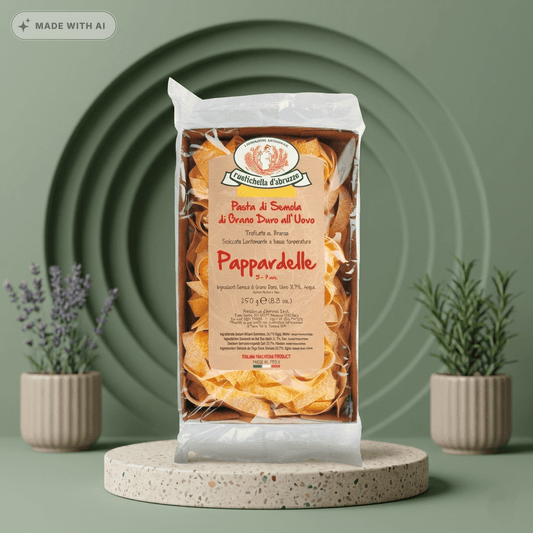 RUSTICHELLA Pappardelle - Handgemachte italienische Eierbandnudeln - Delikatess Express