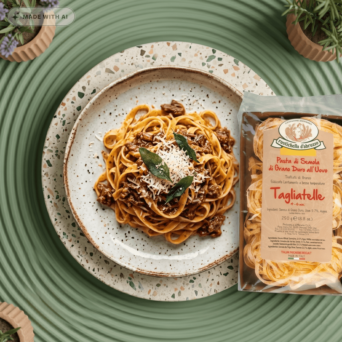 RUSTICHELLA Tagliatelle - Traditionelle Pasta in bester Qualität - Delikatess Express