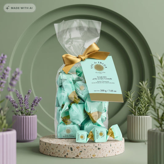 SAL DE IBIZA Tartufi Dolci al Flor de Sal 200g – Weißer Schokoladentrüffel mit Salzkaramell - Delikatess Express