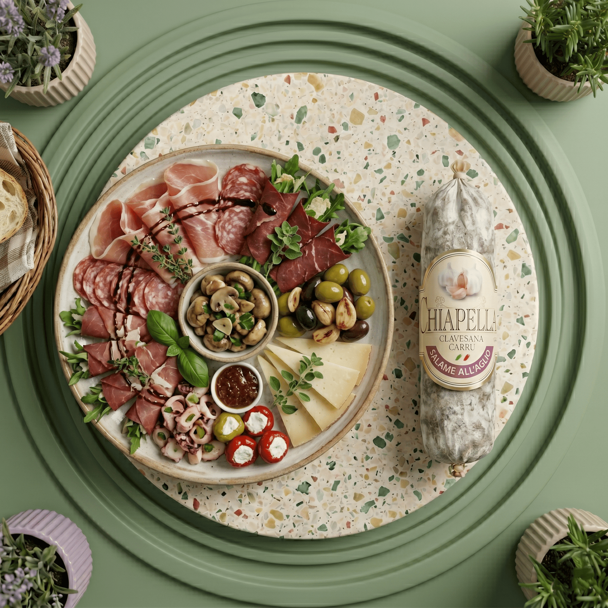 Salami mit Knoblauch - Knoblauchsalami von CHIAPELLA - Delikatess Express