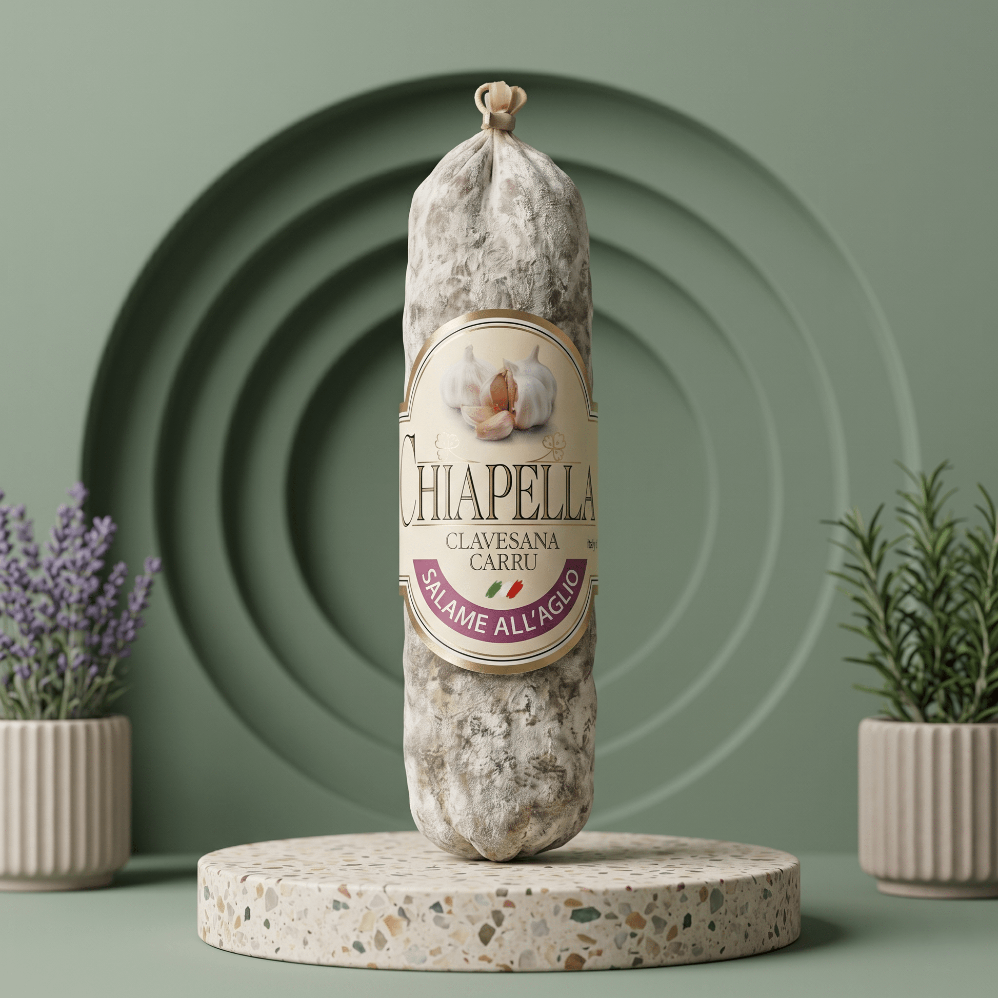 Salami mit Knoblauch - Knoblauchsalami von CHIAPELLA - Delikatess Express