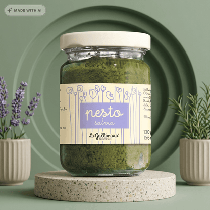 Salbeipesto - Pesto di salvia - Aromatisches Pesto mit Salbei - Delikatess Express