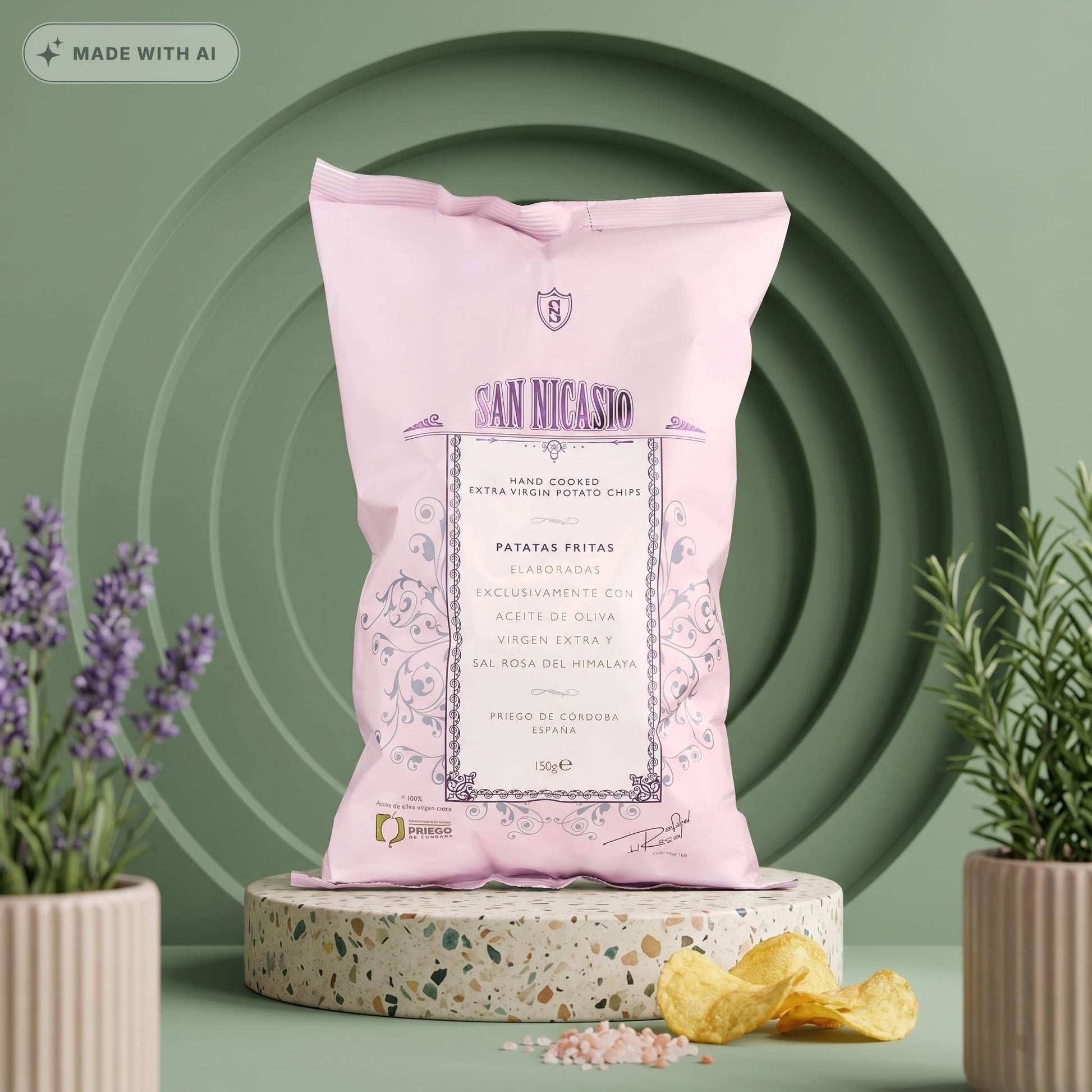 San Nicasio Patatas Fritas – Premium Kartoffelchips mit nativem Olivenöl extra - Delikatess Express