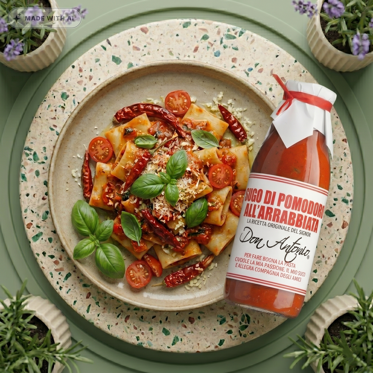 Scharfe Tomatensauce mit Chili - Sugo all’arrabbiata von DON ANTONIO - Delikatess Express
