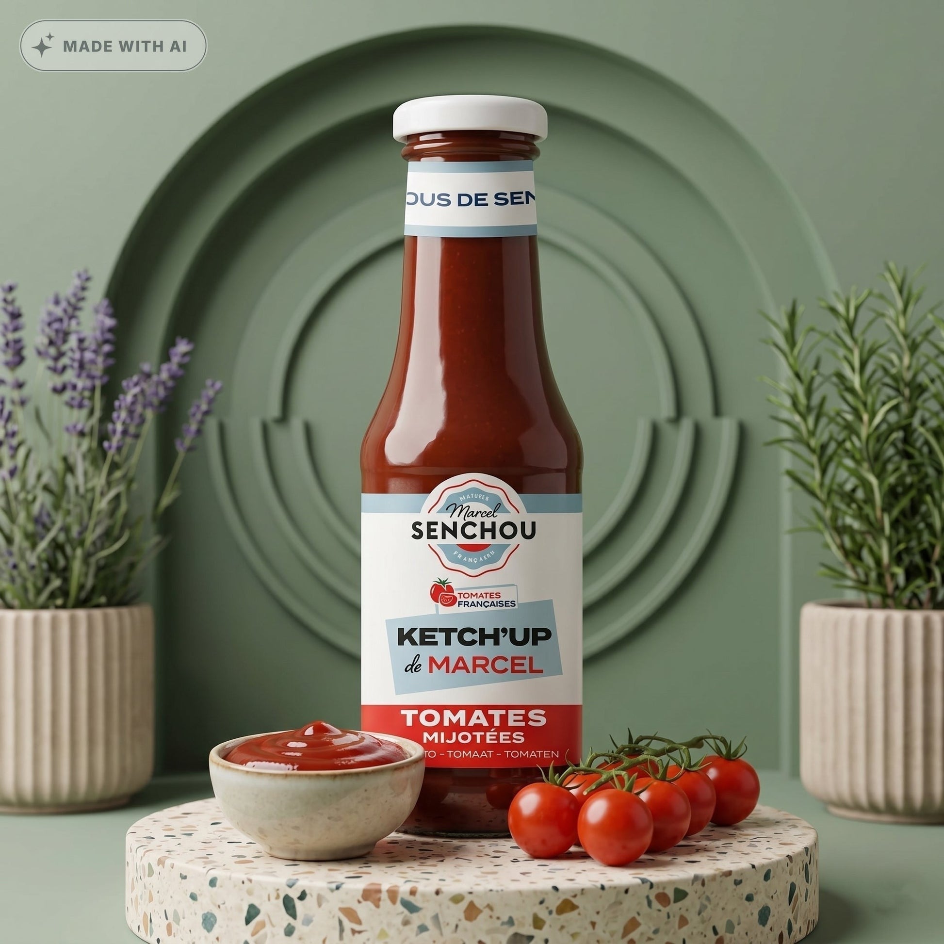 Senchou Tomatenketchup (360g) – Fruchtiger Premium-Ketchup aus Frankreich - Delikatess Express