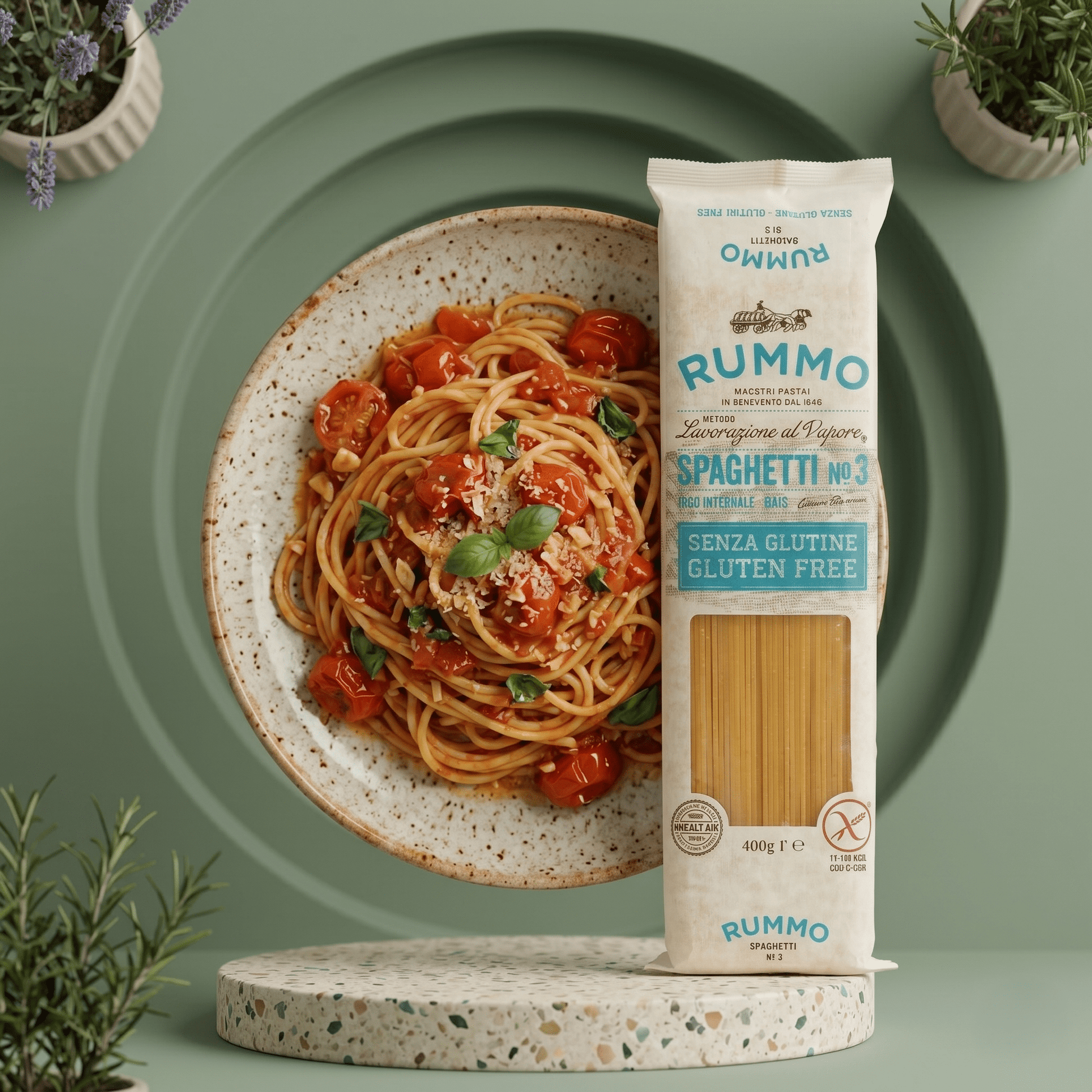 Spaghetti N°3, glutenfrei - Nudeln aus Vollkornreis und Mais RUMMO - Delikatess Express