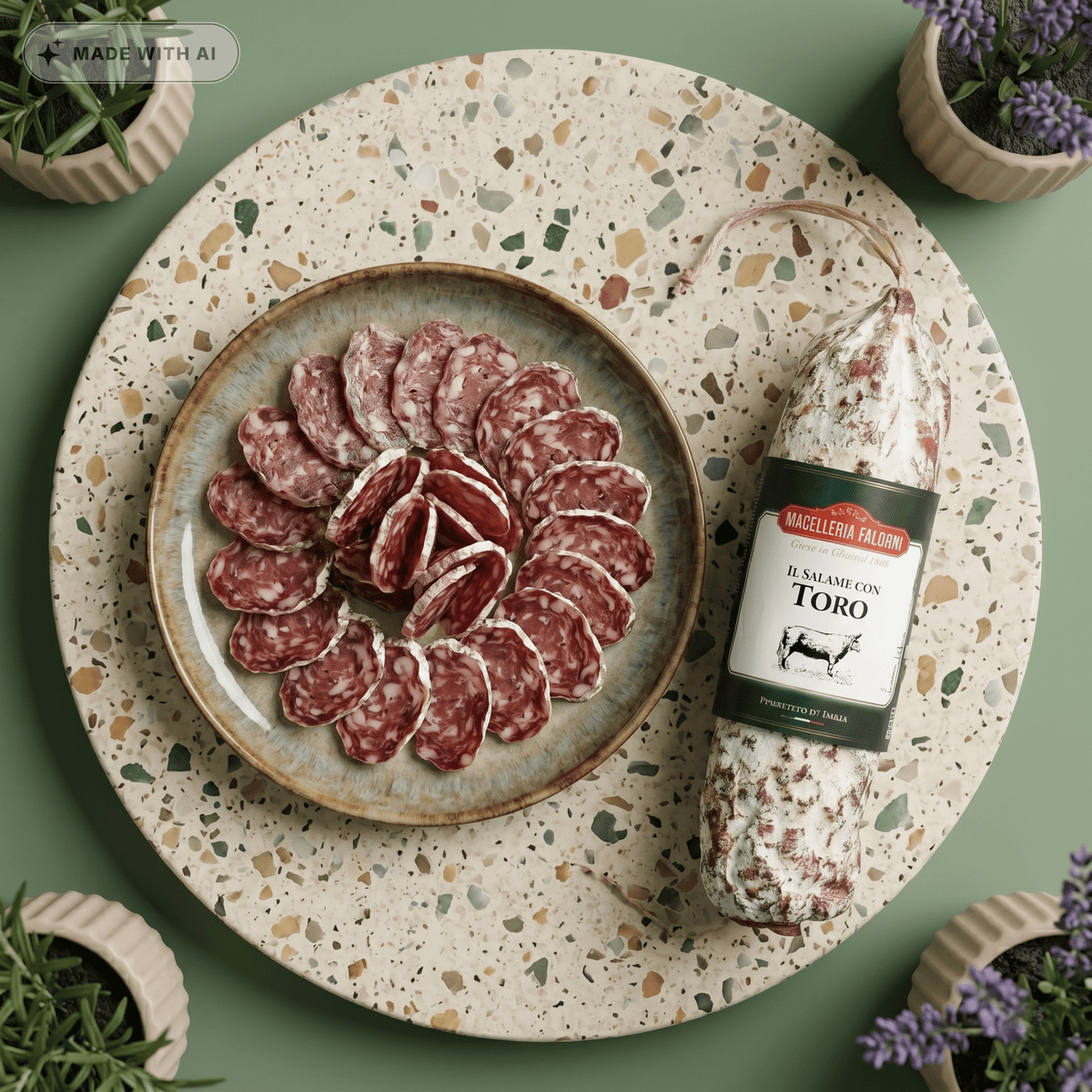 Stiersalami - Original italienische Salame con toro FALORNI - Delikatess Express