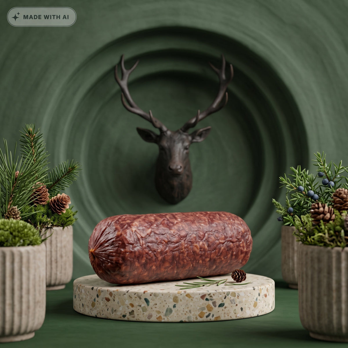 Tiroler Hirschsalami (220 g) – Luftgetrocknete Wildsalami mit feiner Rauchnote - Delikatess Express