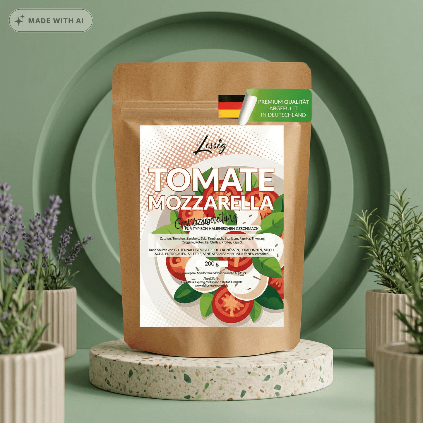 Tomate Mozzarella Gewürz von LESSIG - Delikatess Express