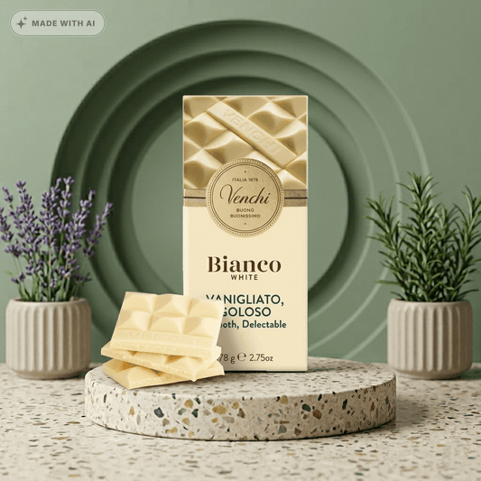 Venchi Weiße Schokolade 78g – Italienische Schokoladen-Spezialität - Delikatess Express