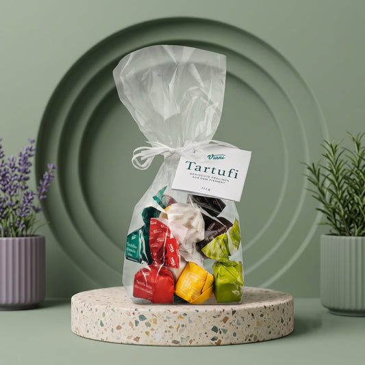 VIANI Tartufi Dolci Misti 125g – Schokoladentrüffelmischung mit 6 Sorten - Delikatess Express