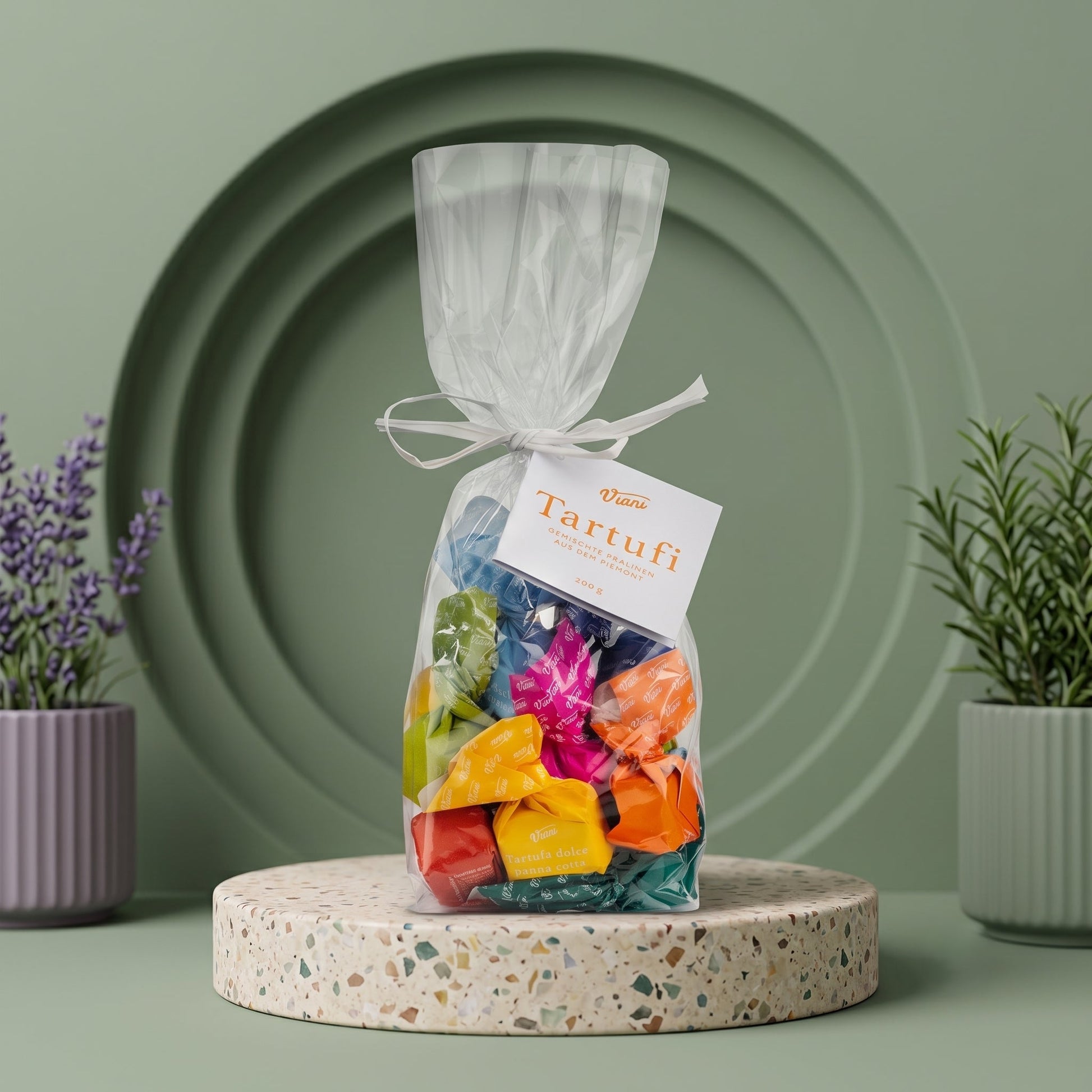 VIANI Tartufi Dolci Misti 200g – Schokoladentrüffelmischung im Geschenkbeutel - Delikatess Express