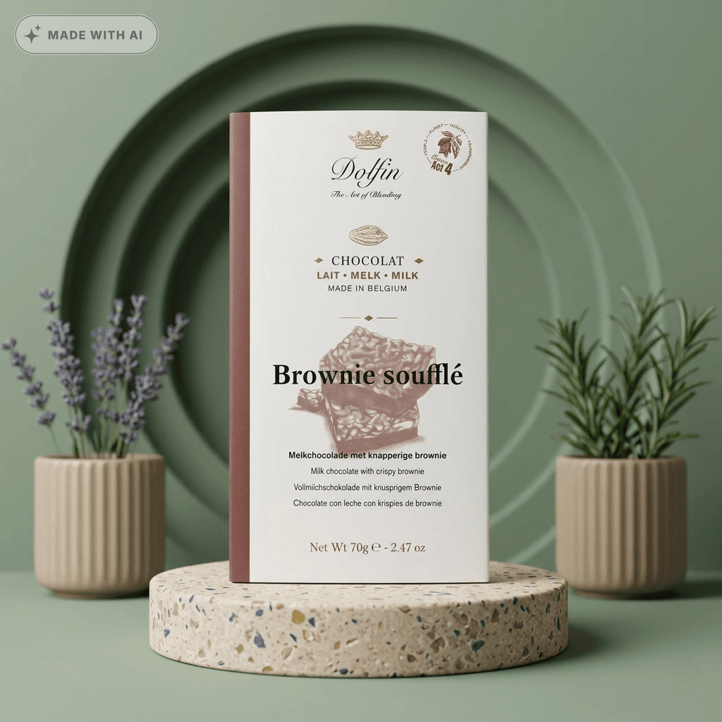 Vollmilchschokolade mit Crispy Brownie DOLFIN - Delikatess Express