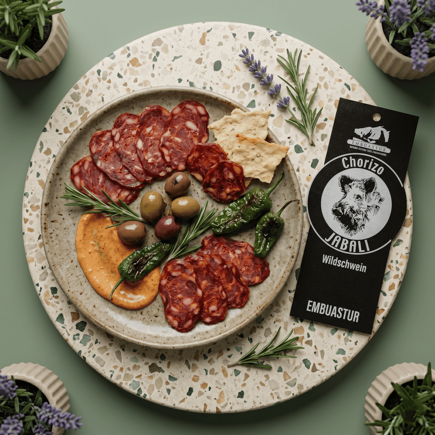 Wildschwein Chorizo aus Spanien - EMBUASTUR - Delikatess Express