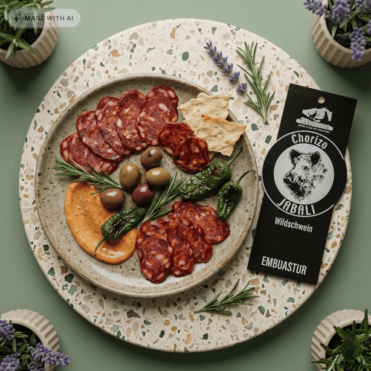 Wildschwein Chorizo aus Spanien - EMBUASTUR - Delikatess Express