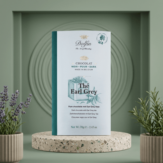 Zartbitterschokolade mit Earl Grey Tee DOLFIN - Delikatess Express
