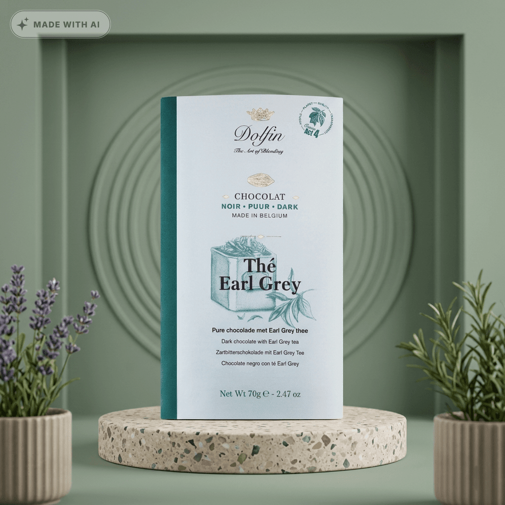 Zartbitterschokolade mit Earl Grey Tee DOLFIN - Delikatess Express
