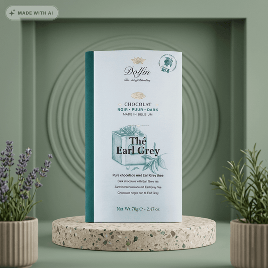Zartbitterschokolade mit Earl Grey Tee DOLFIN - Delikatess Express